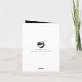 ボーホ ドゥードル 黒白 ガーリー バスケットボール 誕生日 カード (裏面)