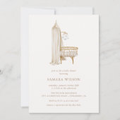 ボーホ ニュアンス オシャレ 男の子 ベビーシャワー 招待状 (正面)