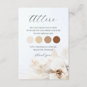 ボーホ ニュートラル フラワーデザインのカード エンクロージャーカード (裏面)