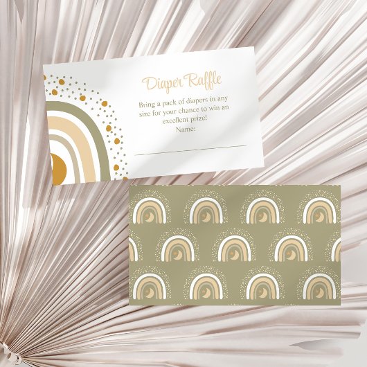 ボーホ ニュートラル レインボー おむつラッフル 封入カード エンクロージャーカード