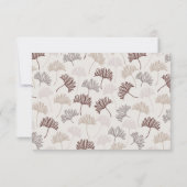 ボーホ ネイチャー ニュートラル ボタニカル ウェディング シンプル 出欠カード (裏面)