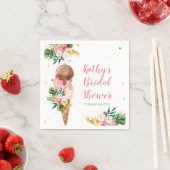 ボーホ パンパス グラス アイスクリーム カップルシャワー ナプキン スタンダードカクテルナプキン (インサイチュ)