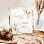 ボーホ パンパス グラス ウェディング シャワー ウェルカム サイン