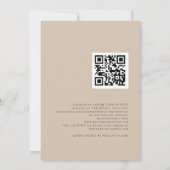 ボーホ パンパス グラス オーバーレイ QR コード ウェディング 招待状 (裏面)