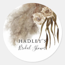 ボーホ パンパス グラス 秋の恋に落ちる ブライダル シャワー