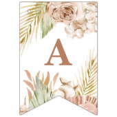 ボーホ パンパス トロピカル ドライ フラワーズ バンティングフラッグ (第1の旗)