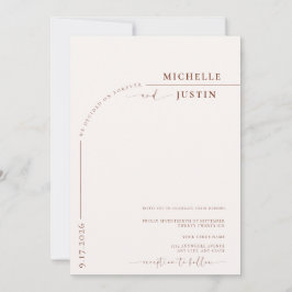 ボーホ フォト | ミニマリスト カリグラフィー スクリプト ウェディング 招待状