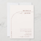 ボーホ フォト | ミニマル カリグラフィー スクリプト ウェディング 招待状 (正面)