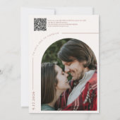 ボーホ フォト | ミニマル カリグラフィー スクリプト ウェディング 招待状 (裏面)