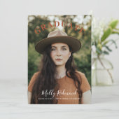 ボーホ フォト 卒業発表 招待状 (スタンド正面)