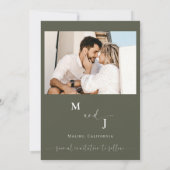 ボーホ フォト | 現代の Save the Date 招待状 (裏面)