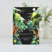 ボーホ フォレスト ウッドランド バースデー サンキューカード (スタンド正面)