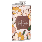 ボーホ フラワカスタムネーム フラスク (右)