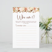 ボーホ フラワーズ フォール | フー アム アイ ゲーム カード (スタンド正面)