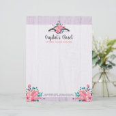 ボーホ フラワー ハンガー クローゼット ファッション ブティック レターヘッド (スタンド正面)