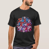 ボーホ フラワー パワー グラフィック Tシャツ (正面)