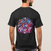 ボーホ フラワー パワー グラフィック Tシャツ (裏面)