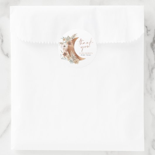 ボーホ フローラル オーバー ザ ムーン ありがとう ラウンドシール (バッグ)