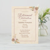 ボーホ フローラル リタイアメント パーティ セレブレーション 招待状 (スタンド正面)