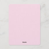 ボーホ ブックページ フラワーズ パーソナライズド アート 招待状 (裏面)