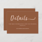 ボーホ ブラウン テラコッタ トレンディ 詳細 エンクロージャーカード (正面/裏面)