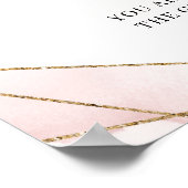 ボーホ ブラッシュ フラワル ゴールド  席は どちら側でも お選びください ポスター (角)