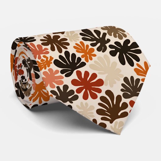 ボーホ マティス フラワーパターン ネクタイ (ロール)