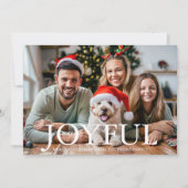 ボーホ ミニマリスト ジョイフル ファミリー ポートレート フォト シーズンカード (正面)