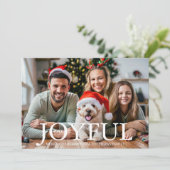 ボーホ ミニマリスト ジョイフル ファミリー ポートレート フォト シーズンカード (スタンド正面)