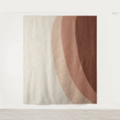 ボーホ ミニマリスト ナチュラル ベージュ ストーン タペストリー (正面)