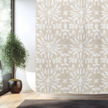 ボーホ ミニマリスト マンダラ シャワー カーテン