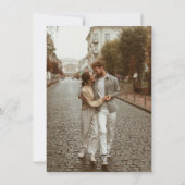 ボーホ ミニマリスト 結婚式 招待状 写真付き (裏面)