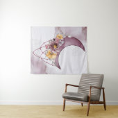 ボーホ 水彩 ムーンドリームキャッチャー タペストリー (インサイチュ(横))