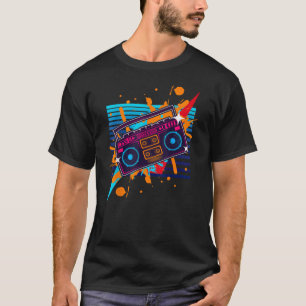ボーボックスラジオ旧学校ヒップホップラップのカセット Tシャツ