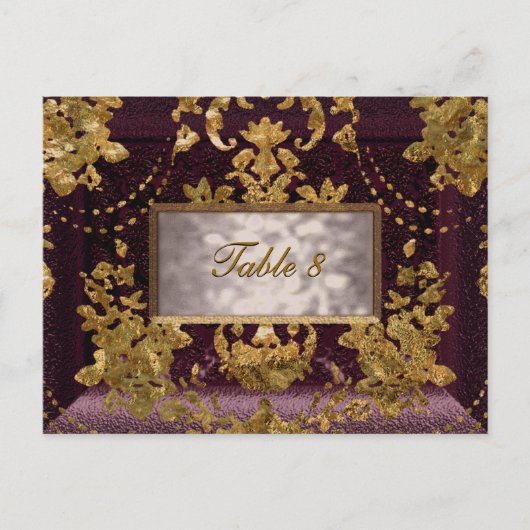 ボーマノワールビクトリアンペイジ表番号カード ポストカード (正面)