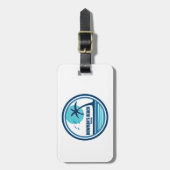 ボーマンビーチフロリダパームツリーバード ラゲッジタグ (正面縦)