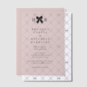 ボーミニマルイニシャル結婚ズ ベラム紙招待状 (オフセット (招待状))