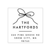 ボーミニマルキュイシンプルーな家族の差出人住所 ラバースタンプ (インプリント)