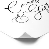 ボーミニマルーブライダルシャワーカードとギフトサイン ポスター (角)