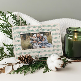 ボーミニマル・ファ・ラ・ラ・シート音楽写真クリスマス シーズンカード