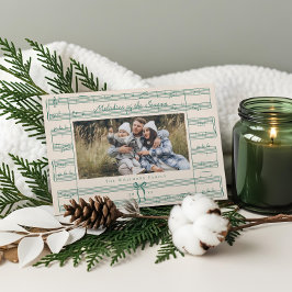 ボーミニマル・ファ・ラ・ラ・シート音楽写真クリスマス シーズンカード