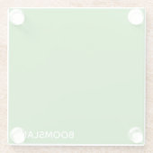 ボームスラングの緑の色名 ガラスコースター (裏面)