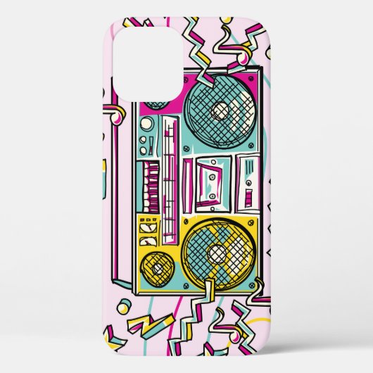 ボームファンキーボックカラフルス描デザイン Case-Mate iPhoneケース (裏面)