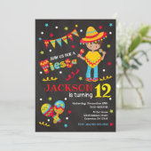 ボーメキシコフィエスタ誕生日招待状シャルボード 招待状 (スタンド正面)