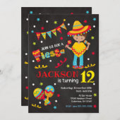 ボーメキシコフィエスタ誕生日招待状シャルボード 招待状 (正面/裏面)