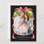 ボーモダンお洒落グ曲線2写真クリスマス シーズンカード (正面)