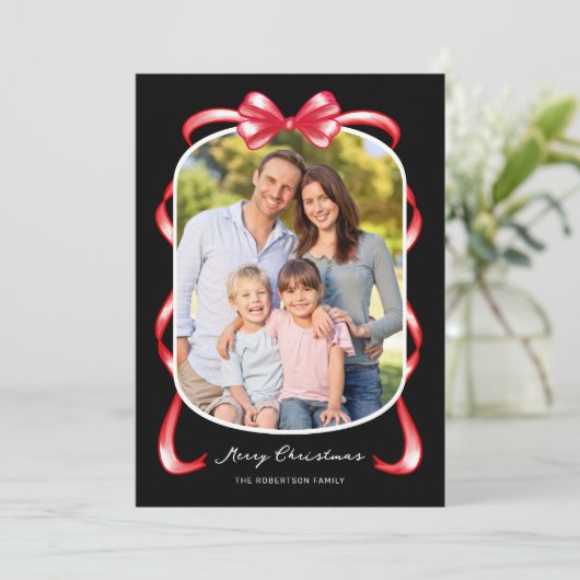 ボーモダンお洒落グ曲線2写真クリスマス シーズンカード (スタンド正面)