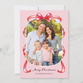 ボーモダンお洒落グ曲線2写真クリスマス シーズンカード (正面)