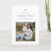 ボーモダンウ |写真シンプルのミニマルクリスマス シーズンカード (正面)