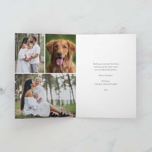 ボーモダンウ |写真シンプルのミニマルクリスマス シーズンカード (内部)